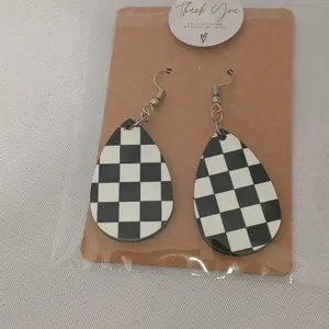 Earrings Casual Retro wood