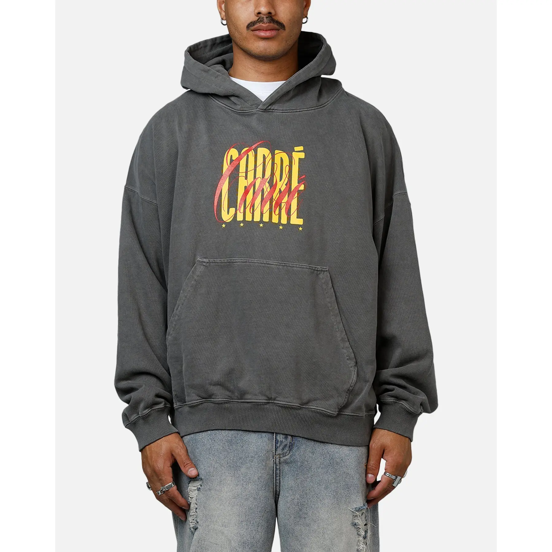 Carre Golden Scale Premium Hoodie Washed Charcoal