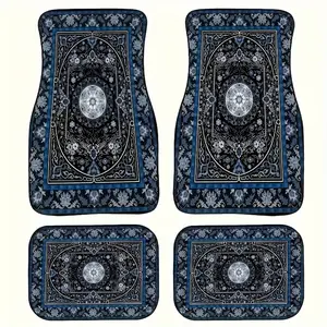 4 Sets of Retro Exquisite Pattern Car Mats, Enjoy The Persian Style Decoration Aesthetics in The Car