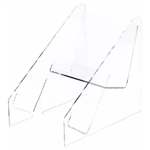 Plymor Clear Acrylic 2-Level 11-CD Display Shelf, 6" W x 9" D x 8" H