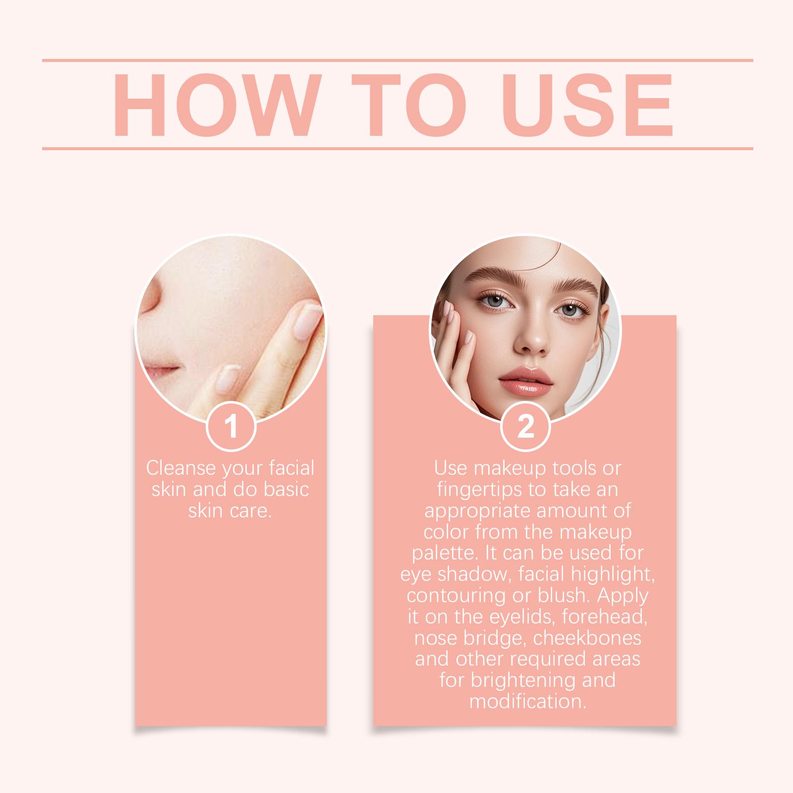 Multi-Functional Makeup Tray, Eyeshadow, Contouring, Blush And Highlight, One Tray For Multiple Uses, Daily Portable Makeup Tray