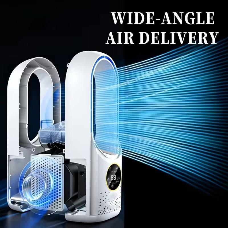 Pray Multifunctional Cooling Misting Fan - Portable Fan for Hot Weather, Integrated Misting Cooler, Home Bedroom AC Alternative, 7-Color Changing LED Ambient Light, Timer & Automatic Shutoff