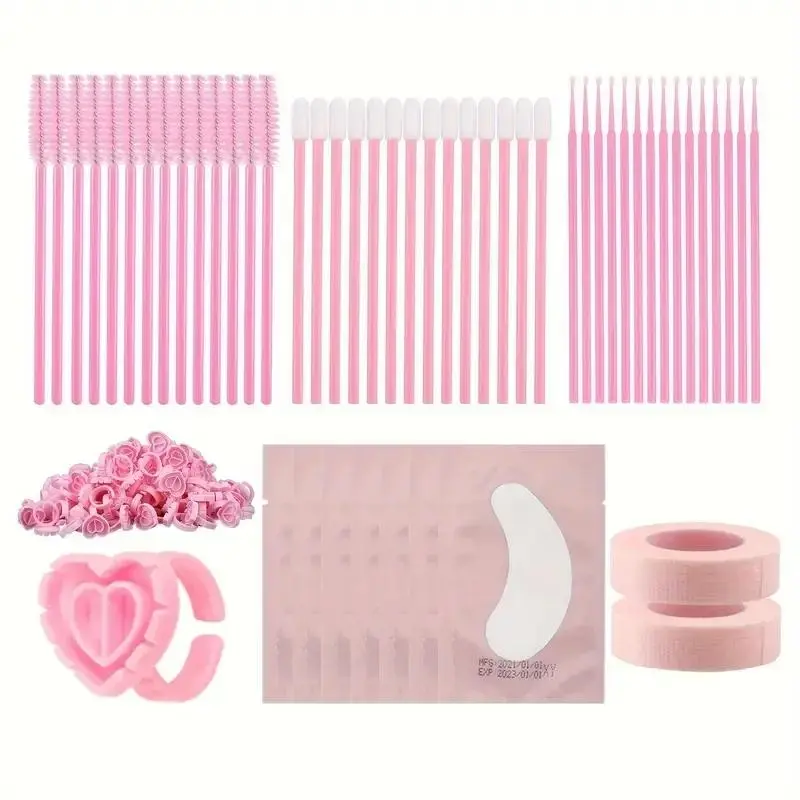 Eyelash Extension Kit, 127pcs/set Eyelash Extension Tool Set, DIY Eyelash Cluster Kit, Individual Eyelash Kit, Eyelash Grafting Training Kit, Makeup Practice Kit, Professional Makeup Tools for Women includes lash tools