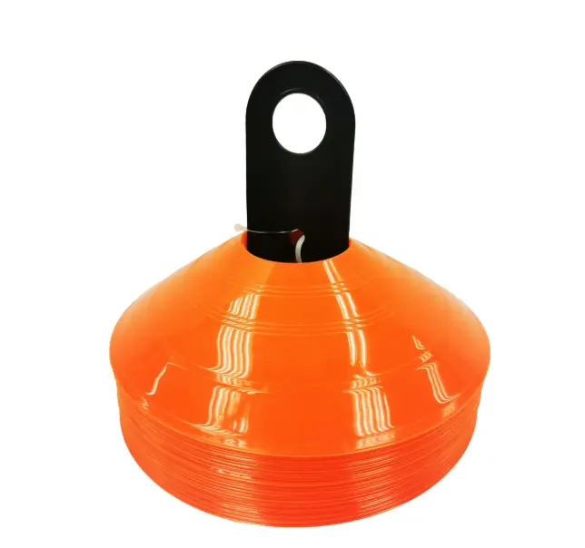Orange Low-Profile Sports Training Cones 25 Piece Plastic for Effective Training