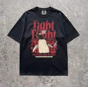 Fight Or Flight Penguin Comfort Colors Shirt - Funny Bird Meme Graphic Tee - Penguin Horror Unhinged Tshirt