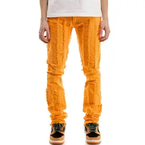KNB3338 Orange | KDNK Bright Orange Skinny Stretch Jeans