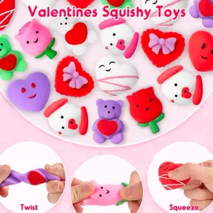 Valentines Squishy Favor for School Parties - Soft, Elastic, Fun Touch, Ideal for Gifts