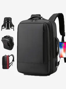 Men's Expandable Laptop Backpack with USB Charging, Fits Up to 15.6 Inch Laptops, Ideal for Travel and School Use