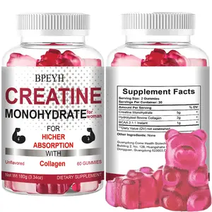 Creatine & Collagen | Creatine Monohydrate for Women with Collagen and BCAA's -Fitness Supplement Gummies for Muscle | 60 Gummies, 30 Servings (Newly Upgraded Formula) tiktok shop