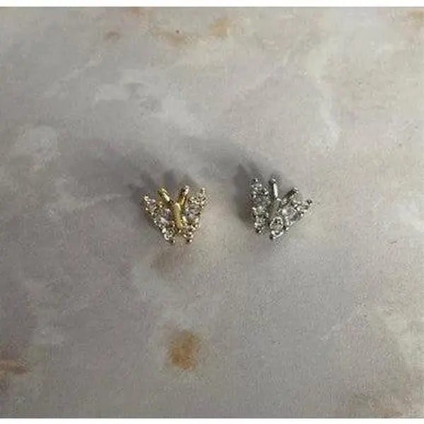 Butterfly Cubic Zircon LABRET LIP RING STUD PIERCING JEWELRY
