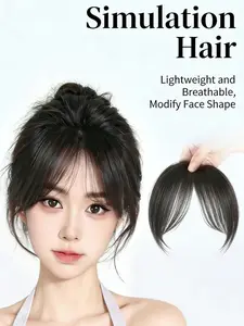 8-Character Bangs Hairpiece, Volume-Increasing Loose Clip, 2026 New High Forehead Invisible Hair Patch, Invisible Hair Topper, Summer Breathable Realistic Extension Hairpiece