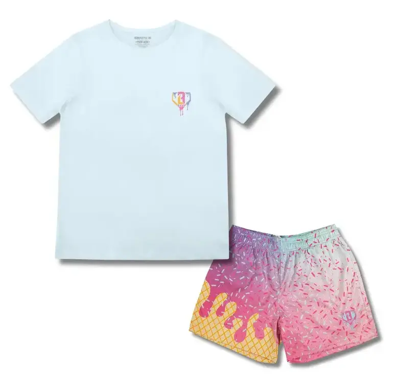 Baseball Lifestyle 101 - Ice Cream Frosted Set | Youth & Adult Tee & Mesh Shorts