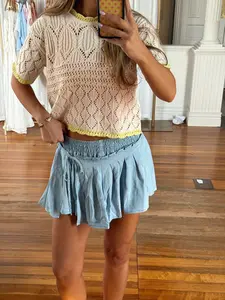 Ella Denim Wrap Skort