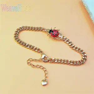 2026 Hot Selling Cartoon Ladybug Bracelet for Kids, Cute Funny Fashion Jewelry for Boys & Girls, Trendy Cool Street Style Children's Wristband, Niche Unique Design Lightweight Bracelet, Perfect for Daily Wear Birthday Party Holiday Gift & Fun Play Accesso