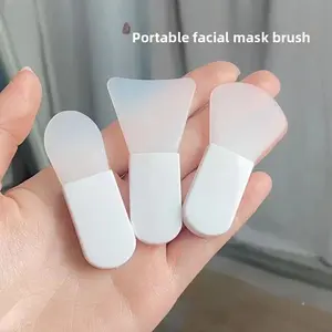 3 packs of mini silicone mask brushes, handle soft heads, individually packaged short smear makeup brushes, facial beauty tools, Silicone Face Brush, Facial Care Tools, Home Beauty Tool