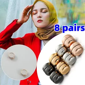 8 Pairs Scarf Magnetic Mini Button -0.5in, Multi-purpose Scarf Button, Magnetic Pin Shawl Button, Suitable for Women and Girls, for Clothes Shirts Scarves