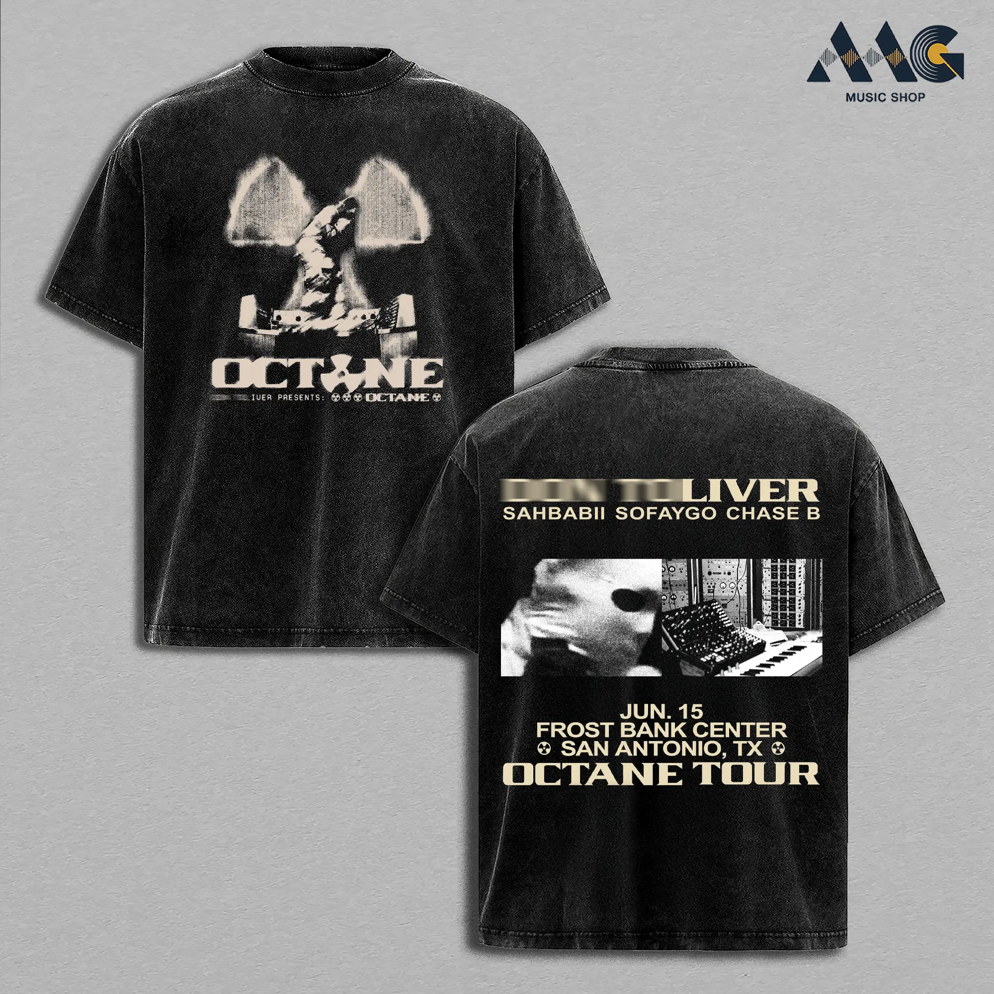 Octane Tour Sahbabii Sofaygo Chase B Graphic Tee Unisex Heavyweight, Hardstone Psycho Merch, Premium Acid Washed T-Shirt, Jun 15 Frost Bank Center San Antonio TX, Heavyweight Cotton Unisex Shirt, Retro Gift Shirt, Top Clothing Tee