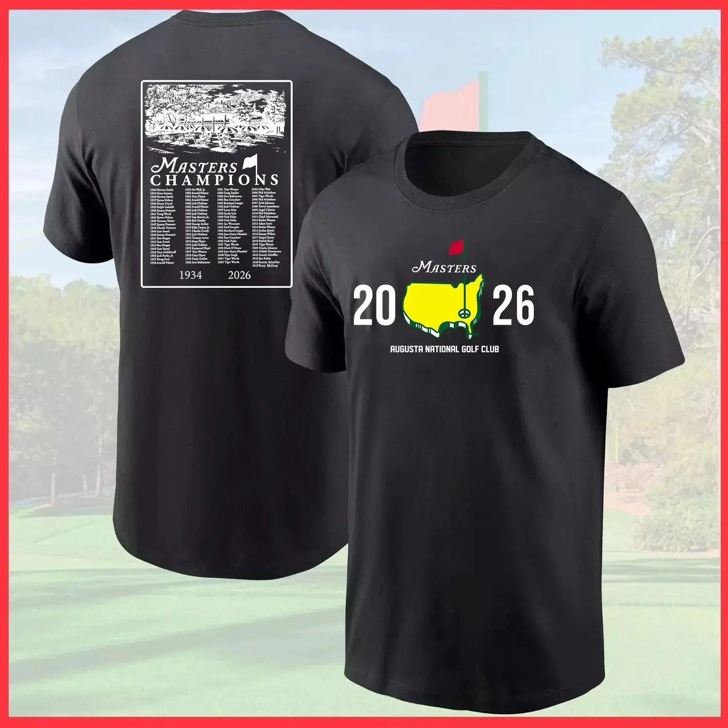 Masters 2026 T-Shirt Augusta National Golf Club – Double Sided