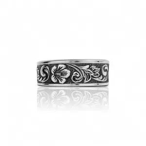 Pacific Dreamin - Handcrafted Stainless Steel Hibiscus Spoon Ring
