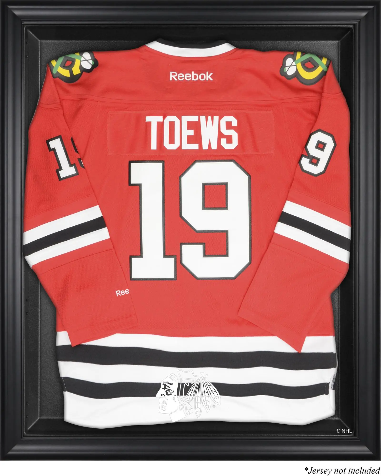 Chicago Blackhawks Black Framed Logo Jersey Display Case - NHL Memorabilia