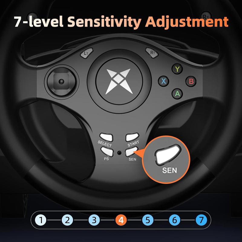 The gaming steering wheel is suitable for multiple platforms Game Console Accessories
