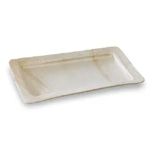 PacknWood  Palmtray Palm Leaf Rectangular Tray- Pack Of 100