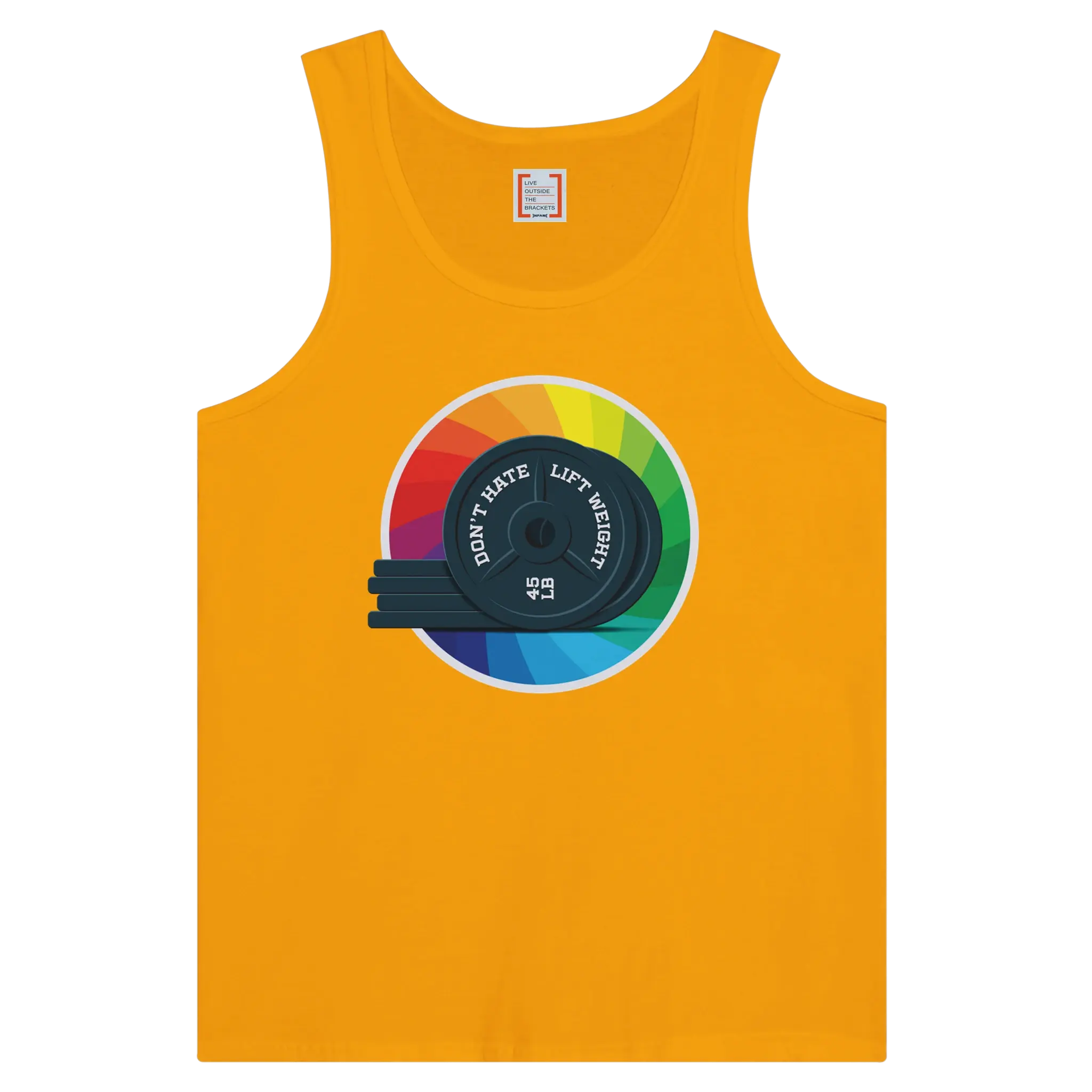 Don't Hate Lift Weight Unisex Jersey Tank Top in Colorful Cotton for Gym Wear - Modern Fit with Round Neck and Superior Combed Cotton Canvas Garment