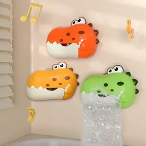 Dinosaur Bath Toys for Toddlers, Automatic Bubbles Machine with Music, Baby Bathtub Toys for Kids, Fun & Safe Bath Time Toys for Boys & Girls