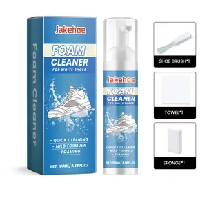 Jakehoe Shoe Cleaner Kit, Foam Cleaning Decontamination Multi-Functional Sneaker Cleaning Household Items