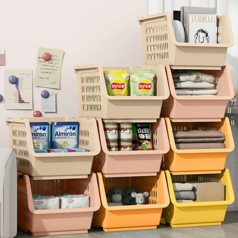 Kitchen Vegetable Storage Rack, Multi-Layer Floor Standing Basket, Home Fruit Organizer, Durable Plastic Design, Space-Saving Solution