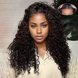 30 36 Inch Loose Wave 5X5 Lace Closure Human Hair Wigs Deep Wave Curly 6X4 Glueless Wig Pre Cut Pre Plucked Natural Color
