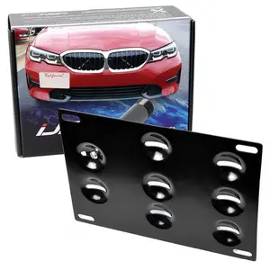 iJDMTOY No Drill Front Bumper Tow Hook License Plate Mounting Bracket Adapter Kit For 2019-up BMW G20 3 Series 330i 340i M340i