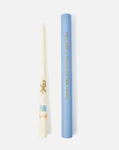 Living Water Baptism Candle (Multicolor)