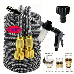 High Pressure Garden Hose, Durable Garden Hose, Expandable Magic Hose For Garden Watering And Cleaning, US3/4 Joint Sprinkler Head, Sprinkler Device, Collapsible Garden Hose