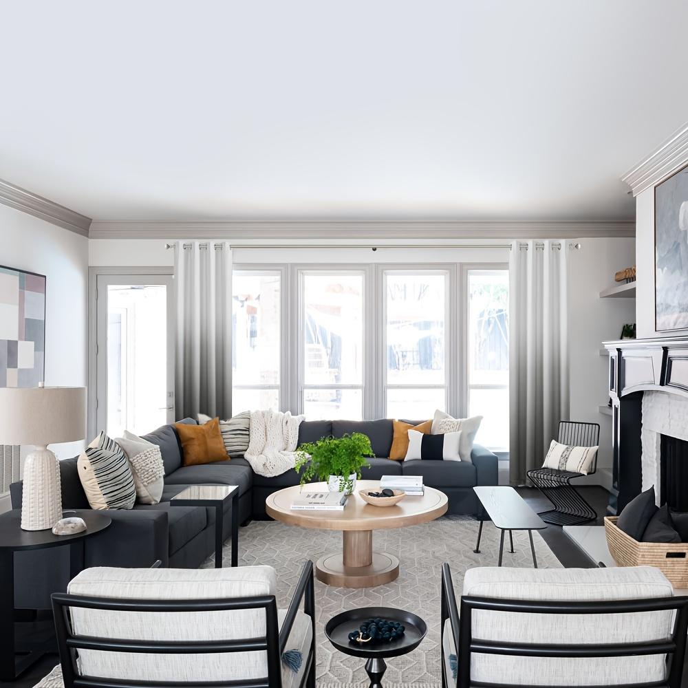 2 Panels Gradient Blackout Curtains, Grommet Thermal Insulated Window Drapes, Noise Reducing Gradient Curtains for Bedroom Living Room, Energy Efficient