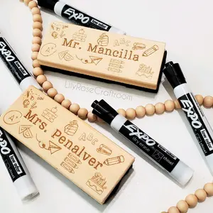 Personalized Wooden Teacher Appreciation Erasers, Personalized Teacher Appreciation Gifts, End of year Gifts for Teacher