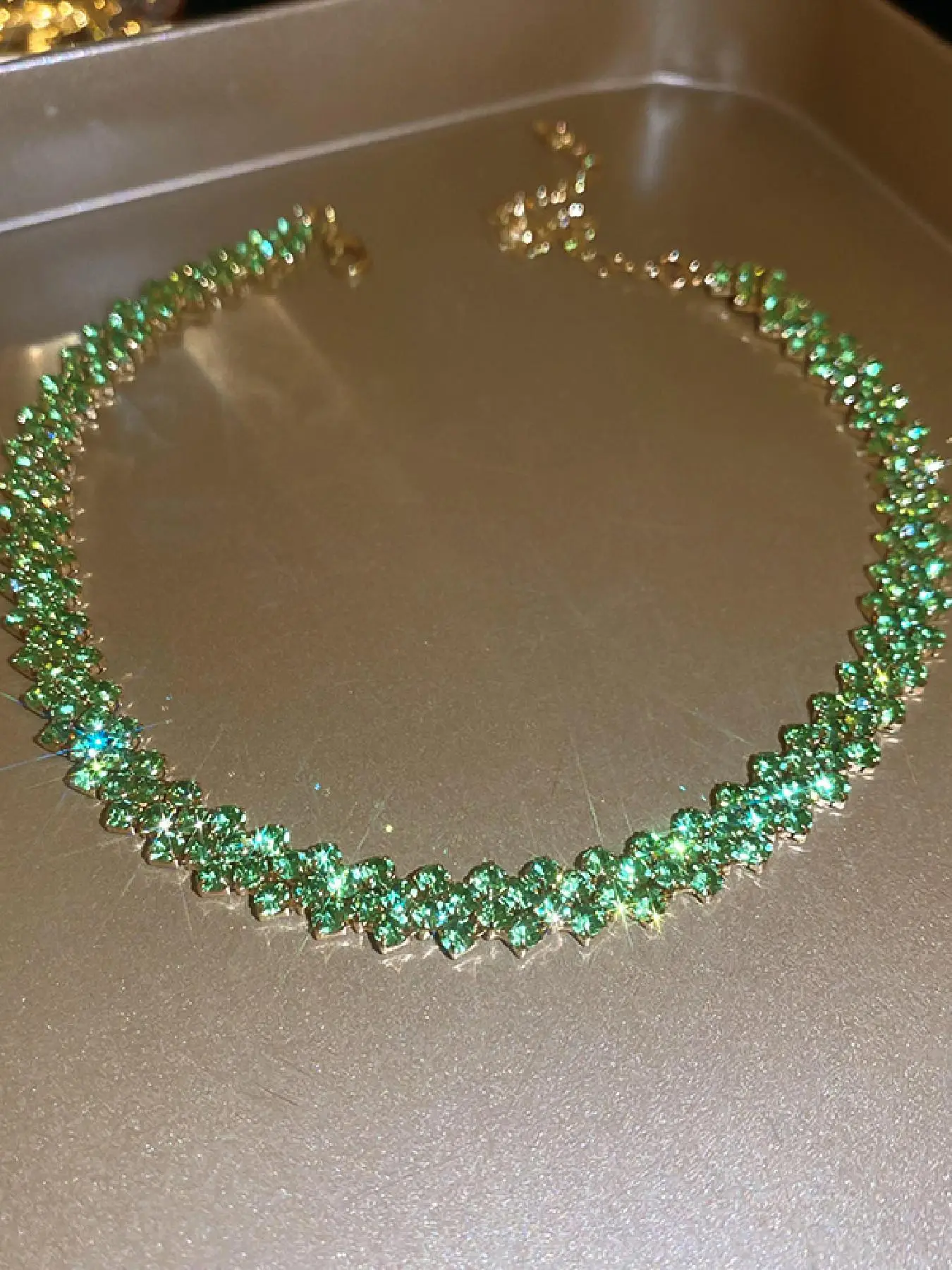 Rhinestone Decorated Alloy Necklace for Women & Girls, Fashion Jewelry for Party, Daily Clothing Decor, Trendy All-match & Exquisite Jewelry for Birthday Gift, Elegant Rhinestone Necklace, Fashionable Jewelry