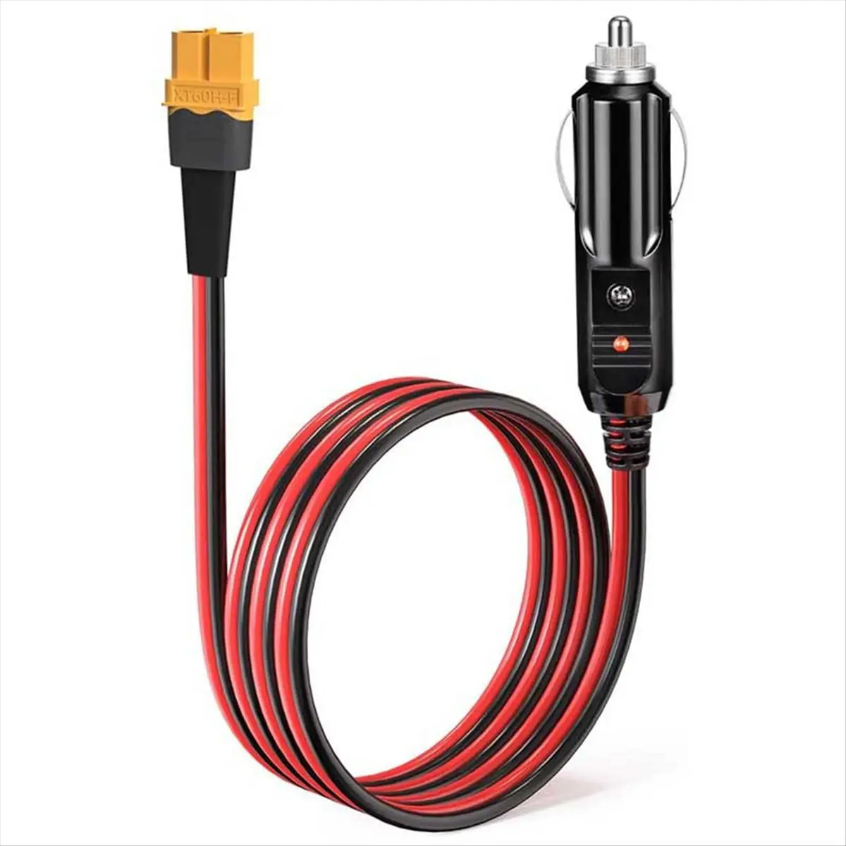 Car Cigarette Lighter to XT60 Charging Cable - 12V-24V Auto Voltage, 14AWG Low Loss Tinned Brass Core, Solar Outdoor Power Station Accessory for Cars/Trucks, Durable for ALLPOWERS S2000, Bluetti EB55, Anker 757/767, Ecoflow Delta Series