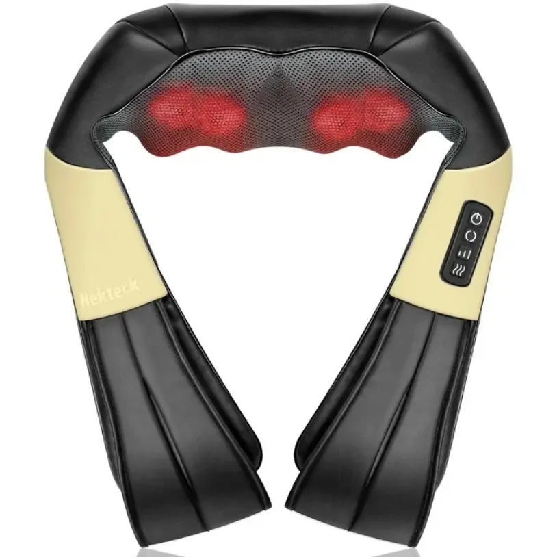 Shiatsu Neck and Back Massager with Soothing Heat, Ergonomic 8 Deep-Kneading Massage Nodes with Heat Electric Shiatsu Back Massager for Neck Shoulder & Body Muscle Relief Portable 12V DC Power Supply - Black Shiatsu Neck and Back Massager with Soothing Heat, Ergonomic 8 Deep-Kneading Massage Nodes with Heat Electric Shiatsu Back Massager for Neck Shoulder & Body Muscle Relief Portable 12V DC Power Supply - Black