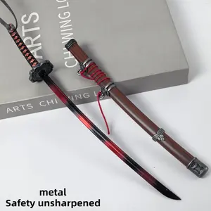9.5inch/24cm Red Metal Figure Unsharpened Safe Action Harmless Training Home Decor Party Gifts Anime Cosplay Prop Accessories Real Full Size Japanese Original Figurines