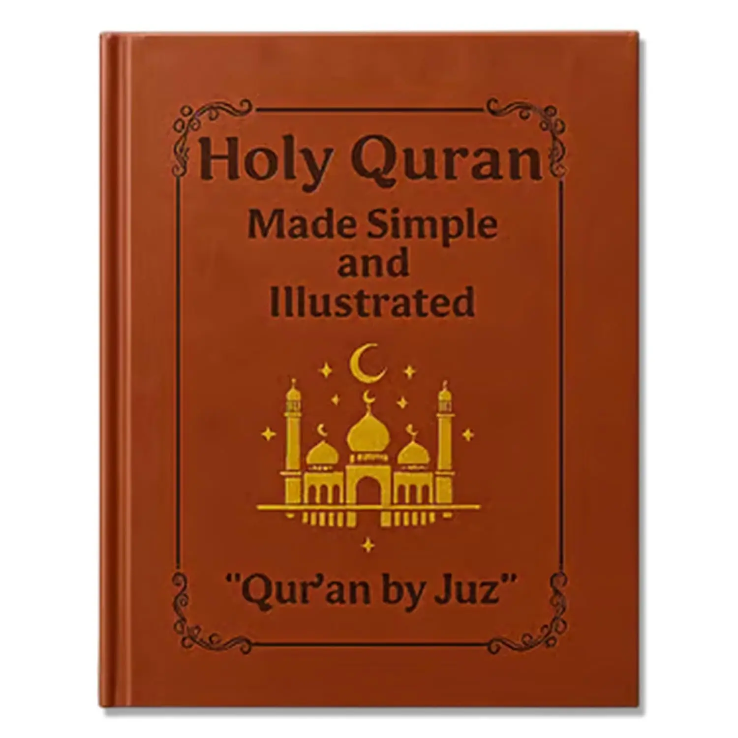 Illustrated Holy Quran Book Quran by Juz, Simple Easy Read Quran Guide for Beginners, Hardcover Islamic Study Book Ramadan Eid Religious Gift for Muslim Adults Teens