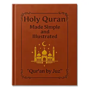 Illustrated Holy Quran Book Quran by Juz, Simple Easy Read Quran Guide for Beginners, Hardcover Islamic Study Book Ramadan Eid Religious Gift for Muslim Adults Teens