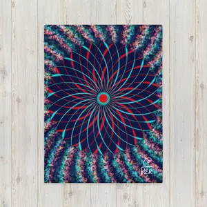 The Radial Flower | Lotus Mandala Throw Blanket