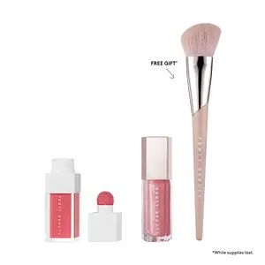 Fenty Beauty Poppin' Liquid Blush + Gloss Duo: Shake ’n Play Buildable Liquid Blush + Gloss Bomb Universal Lip Luminizer