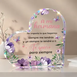 Hermanas  Ideas, Regalos Para Hermanas Amigas, Sister Gifts in Spanish from Sisters Brothers,  Plaque Paperweight for Sister Birthday Wedding Mothers Day Christmas Housewarming