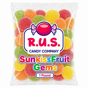SunkissFruit Gems Candy, 1 lb Bag, Individually Wrapped Soft Fruit Candy