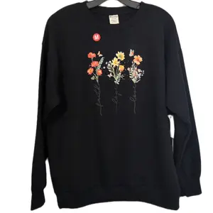 Basic Crew Neck Sweatshirt - Available in Multiple Colors and Sizes (Black M, Grey M, Pink XL)