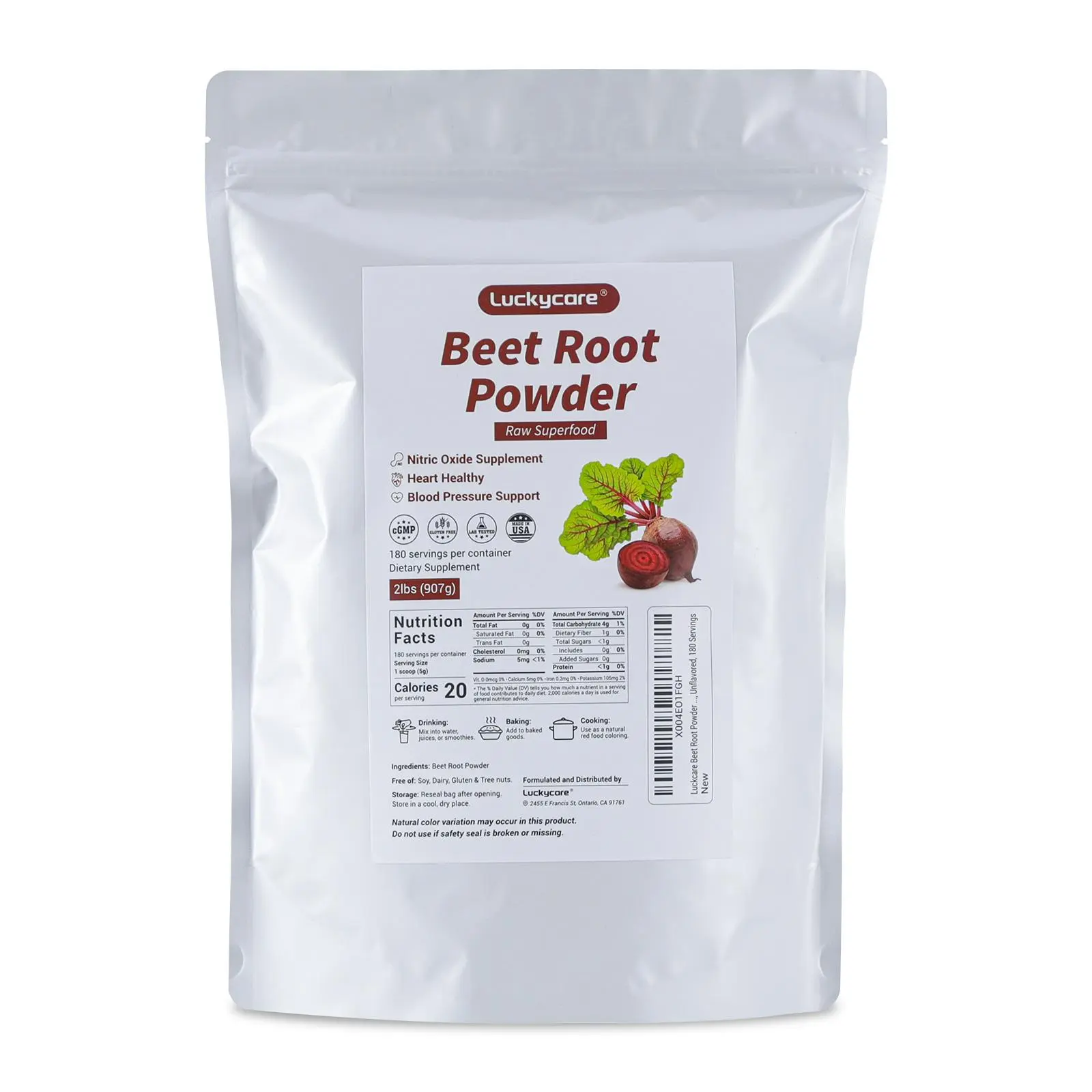 Beet Root Powder, Beetroot Supplement, Natural Beet Powder for Athletic Performance - 2lb Healthcare Dietary Vitamin Edible Fitness
