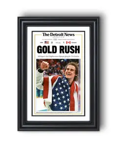 [UNFRAMED POSTER] 2026 USA Hockey “Gold Rush” Gold Medal Victory Vs Canada Newspaper Print