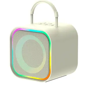 Portable Bluetooth Karaoke Machine for Kids & Adults, Dual Wireless Microphones with LED Lights, Birthday Party Home Singing Speaker for All Smartphones